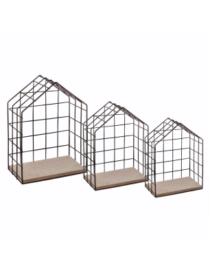 Estanteria pared metal casita Atmosphera