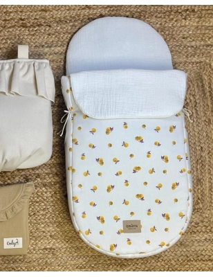 Saco Cuco Fruit Bámbula de Giraffa Bianca e Blu