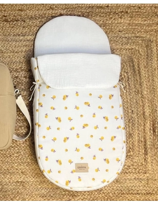 Saco Cuco Fruit Bámbula de Giraffa Bianca e Blu