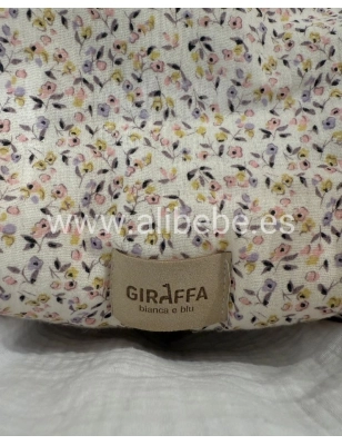 Saco Cuco Capucha Anais pelo crema de Giraffa Bianca e Blu