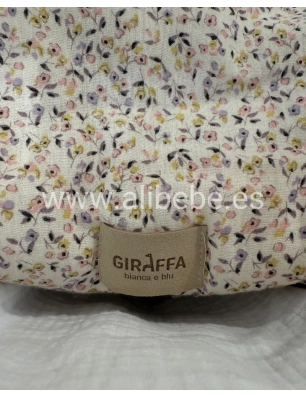Saco Cuco Capucha Anais pelo crema de Giraffa Bianca e Blu