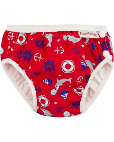 Bañador Pañal Talla S de Imsevimse Rojo / Marino