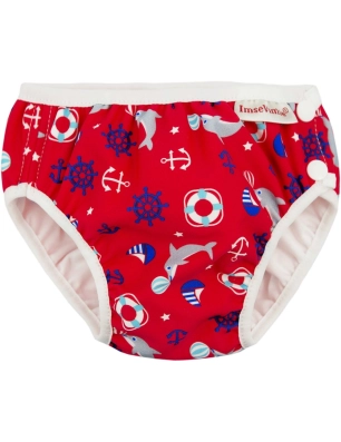 Bañador Pañal Talla S de Imsevimse Rojo / Marino