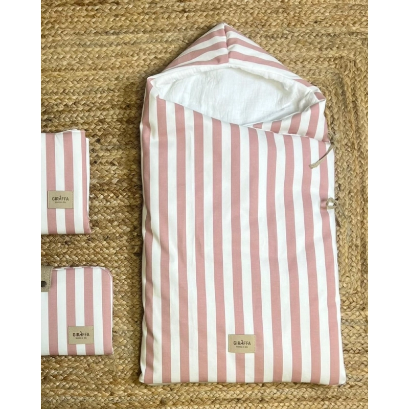 Saco Cuco Capucha Giorgia Bambula de Giraffa Bianca e Blu