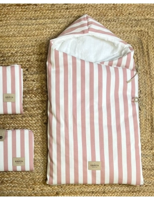 Saco Cuco Capucha Giorgia Bambula de Giraffa Bianca e Blu