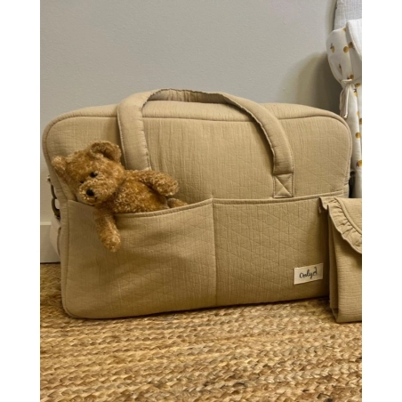 Bolsa Canastilla Crepe de Giraffa Bianca e Blu