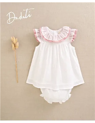 Vestido Plumeti Volante Cuello De Dadati
