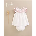 Vestido Plumeti Volante Cuello  De Dadati
