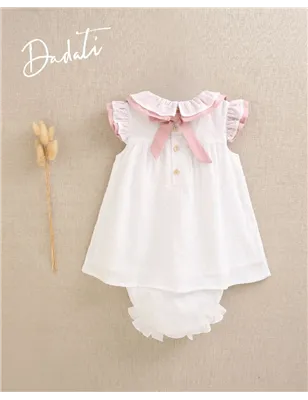 Vestido Plumeti Volante Cuello De Dadati