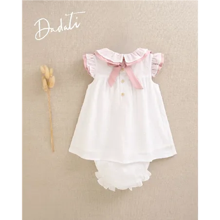 Vestido Plumeti Volante Cuello De Dadati