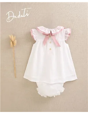 Vestido Plumeti Volante Cuello  De Dadati