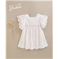 Vestido Plumeti Volante Manga De Dadati