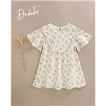 Vestido Bambula Estampada Media Manga De Dadati