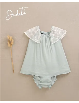 Vestido Con Braguita Manga Plumeti De Dadati