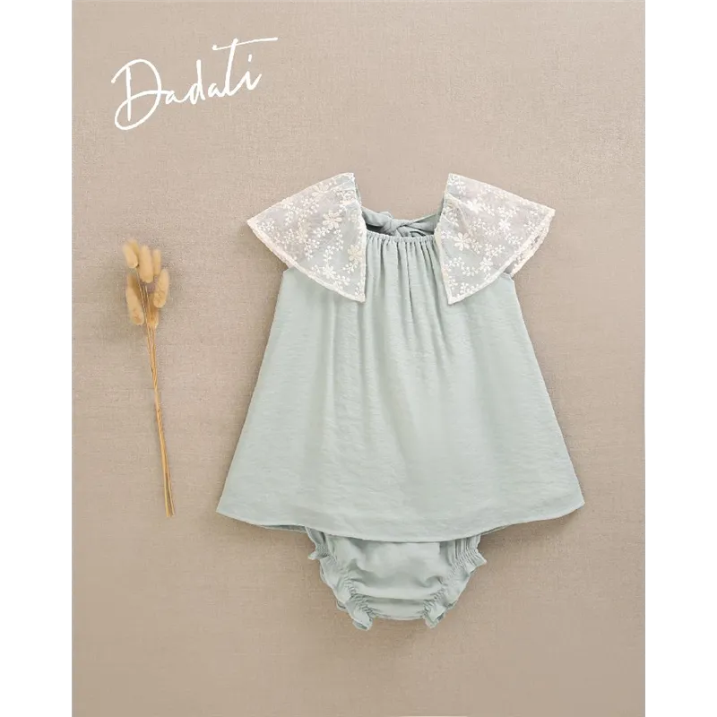 Vestido Con Braguita Manga Plumeti De Dadati
