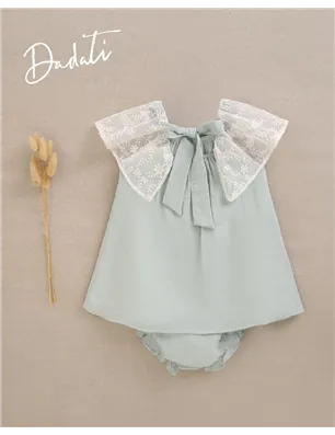 Vestido Con Braguita Manga Plumeti De Dadati