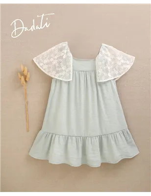 Vestido Con Manga Plumeti  De Dadati