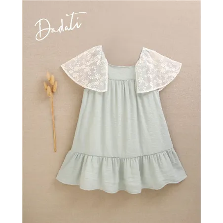 Vestido Con Manga Plumeti  De Dadati
