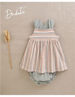 Vestido Raya Con Tirante Y Bragui Ta De Dadati
