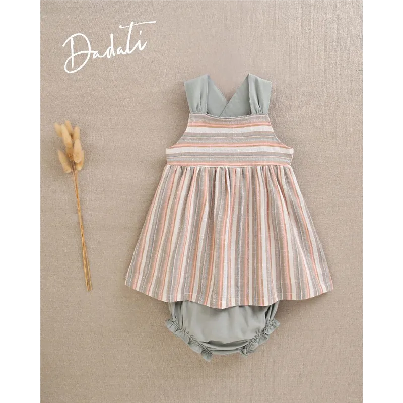 Vestido Raya Con Tirante Y Bragui Ta De Dadati