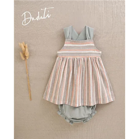 Vestido Raya Con Tirante Y Bragui Ta De Dadati