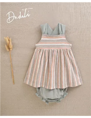 Vestido Raya Con Tirante Y Bragui Ta De Dadati