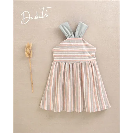 Vestido Raya Con Tirante Atado Cuello  De Dadati