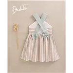 Vestido Raya Con Tirante Atado Cuello  De Dadati