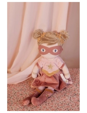 Muñeca Rosa Superheroina de Little Dutch