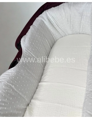Sábana bajera capazo Bámbula de Giraffa Bianca e Blu
