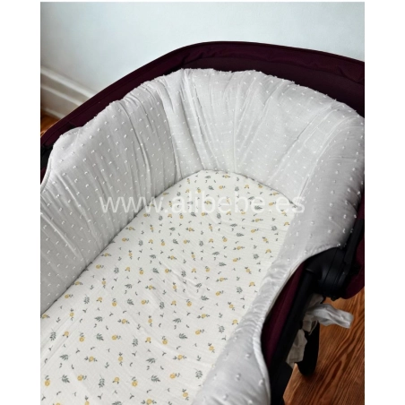 Sábana bajera capazo Matteo de Giraffa Bianca e Blu