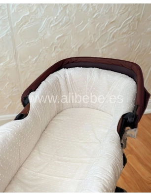 Sábana bajera capazo Sucre de Giraffa Bianca e Blu