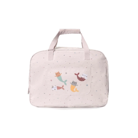 Bolsa de playa con rejilla Mermaid Cats de Monnëka
