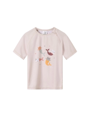 Camiseta solar manga corta Mermaid Cats de Monnëka