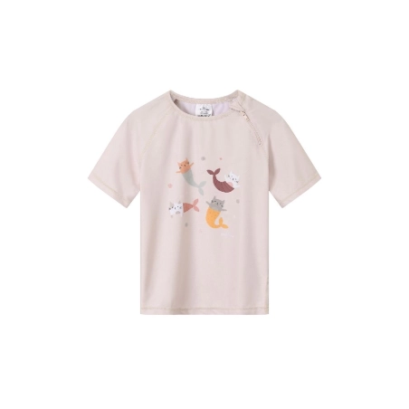 Camiseta solar manga corta Mermaid Cats de Monnëka