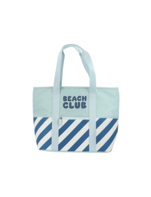 Bolsa Nevera Tote Stripes de Monnëka Azul