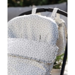 Detalle del embozo del Saco silla entretiempo Little Bloom de Pasito a Pasito