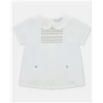 Camisa Punto Smock Tela Quebec De Aranda