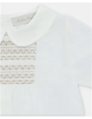 Camisa Punto Smock Tela Quebec De Aranda