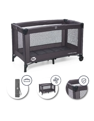 Cuna de viaje Basic de MS Negro