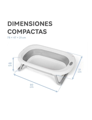 Bañera plegable Flex con Cojín de MS Gris