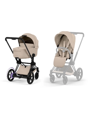 Cochecito 2 Piezas Cybex e-Priam Cozy Beige Matt Black