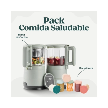 Robot de Cocina Multifunción de Vidrio para Bebés Nutribaby Glass