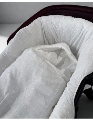 Saco Cuco capucha Sucre interior bámbula de Giraffa Bianca e Blu