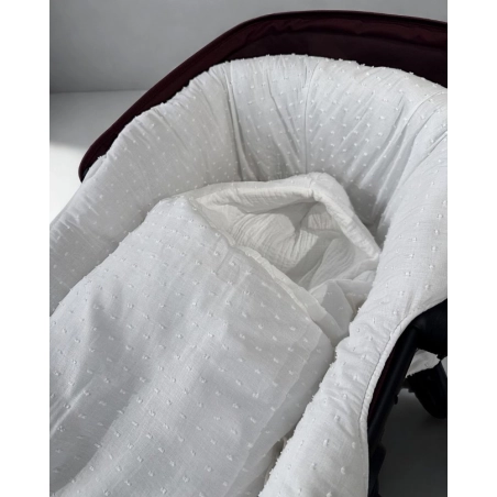 Saco Cuco capucha Sucre interior bámbula de Giraffa Bianca e Blu