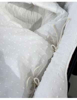 Saco Cuco capucha Sucre interior plumeti de Giraffa Bianca e Blu