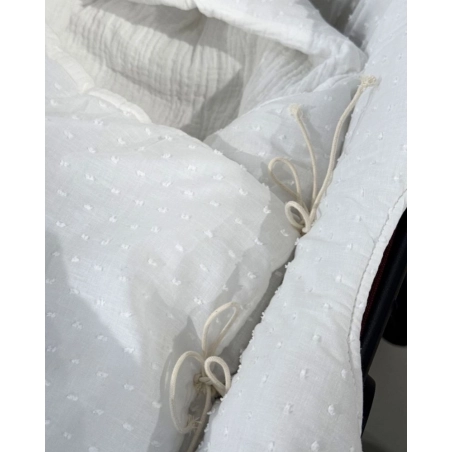 Saco Cuco capucha Sucre interior plumeti de Giraffa Bianca e Blu