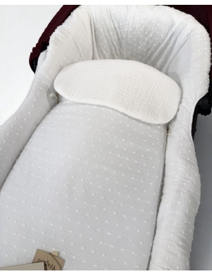 Saco Cuco Redondo Sucre interior plumeti de Giraffa Bianca e Blu