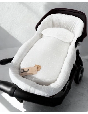 Saco Cuco Redondo Sucre interior Bámbula de Giraffa Bianca e Blu