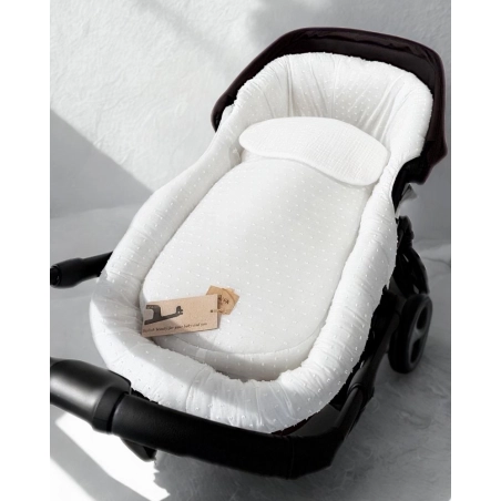 Saco Cuco Redondo Sucre interior Bámbula de Giraffa Bianca e Blu